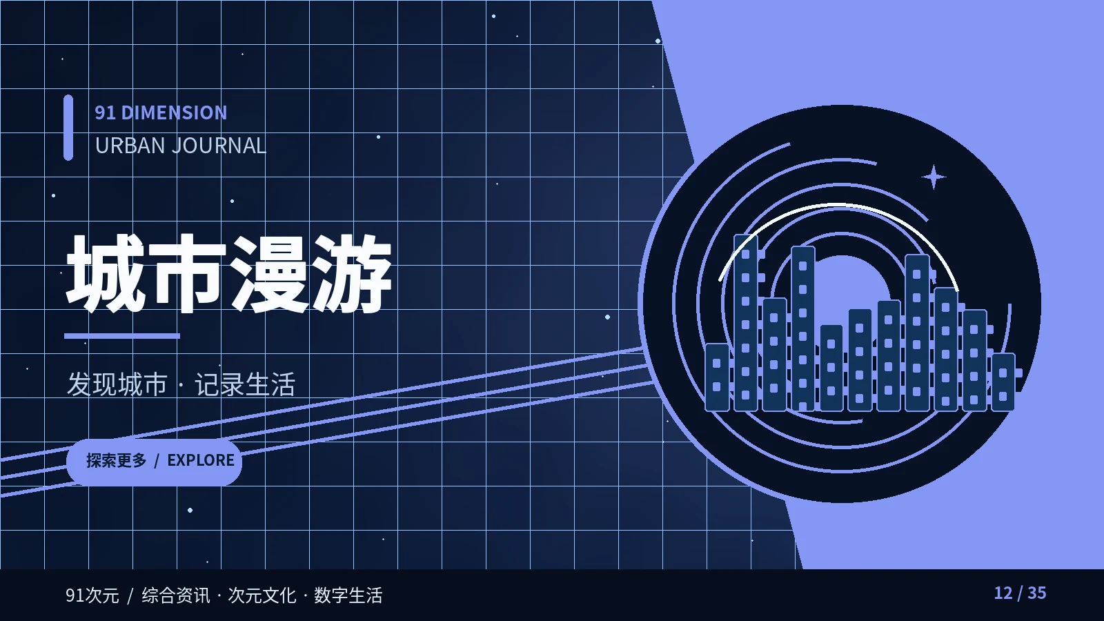 城市漫游主题配图